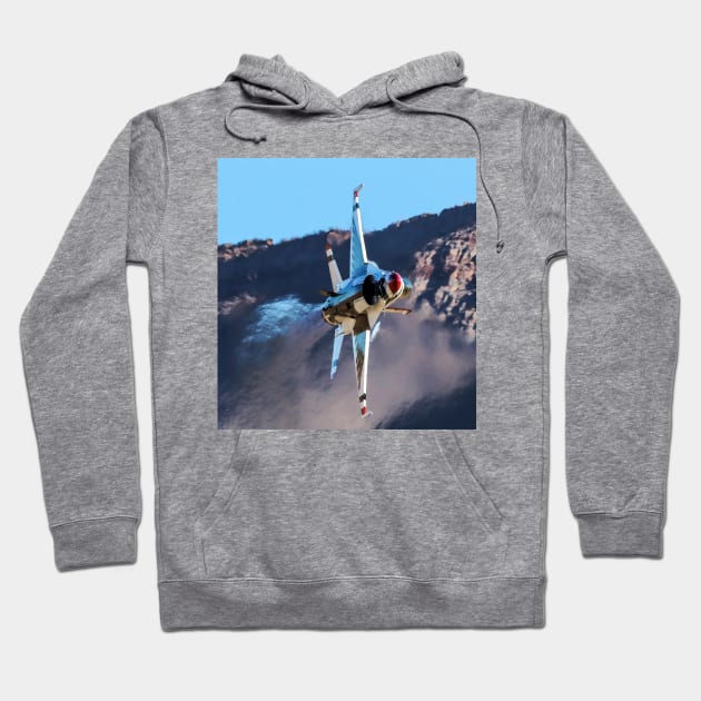 Thunderbird F-16C #6 Min Radius Turn 2 Hoodie by acefox1